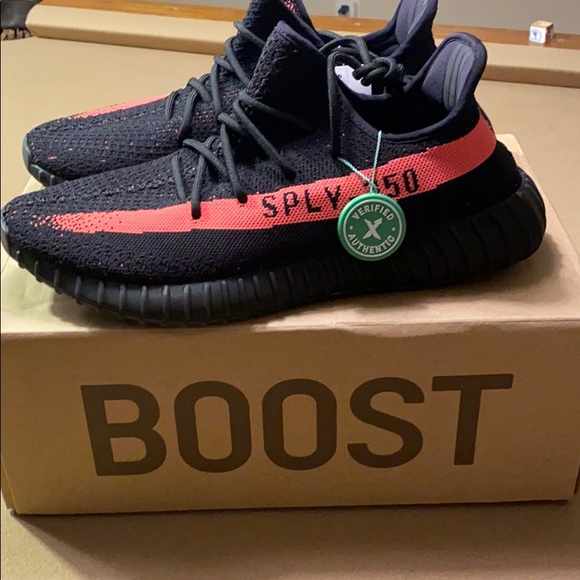 adidas yeezy boost 350 v2 core black red mens